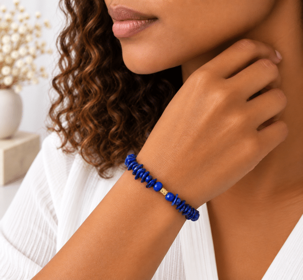 Bracelet Lapis-Lazuli & Laiton doré