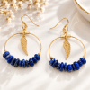 Boucles d’oreilles Lapis-Lazuli & Ailes dorées