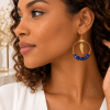 Boucles d’oreilles Lapis-Lazuli & Ailes dorées