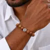 Bracelet mixte en jaspe éléphant naturel de 8 mm | Bijou extensible