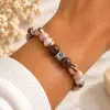 Bracelet femme en pierre naturelle de jaspe zébré