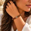 Bracelet mixte en jaspe éléphant naturel de 8 mm | Bijou extensible