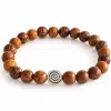 Bracelet mixte en jaspe éléphant naturel de 8 mm | Bijou extensible